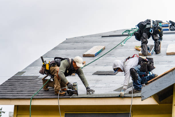 Professional Gutter Installation technician working in Waubun, MN